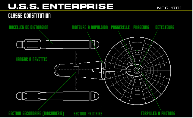 NCC-1701 Enterprise vu du dessus