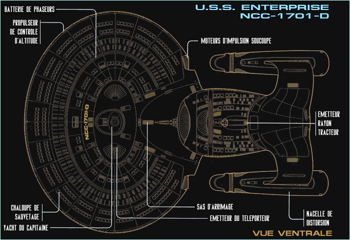 NCC-1701-D Enterprise vu du dessous