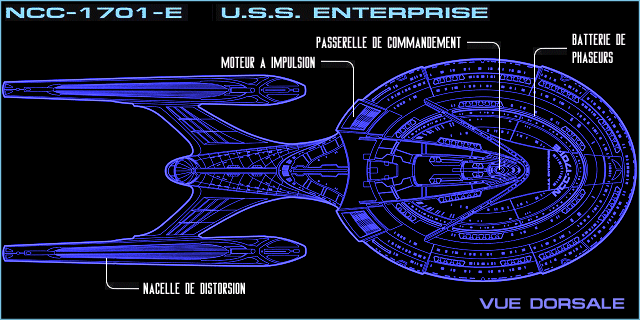 NCC-1701-E Enterprise vu du dessus